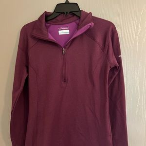 Burgundy Columbia Quarter Zip Size Medium